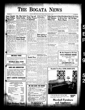 The Bogata News (Bogata, Tex.), Vol. 40, No. 48, Ed. 1 Friday, September 19, 1952