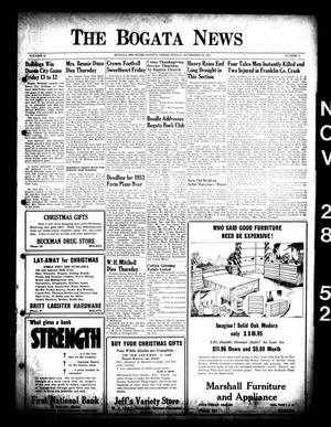 The Bogata News (Bogata, Tex.), Vol. 41, No. 5, Ed. 1 Friday, November 28, 1952