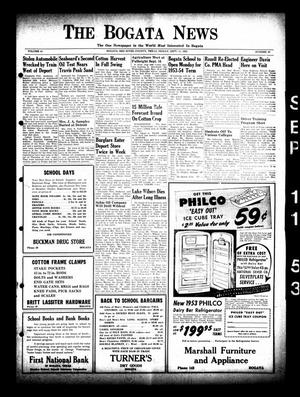 The Bogata News (Bogata, Tex.), Vol. 41, No. 47, Ed. 1 Friday, September 11, 1953