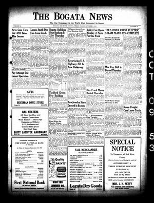 The Bogata News (Bogata, Tex.), Vol. 41, No. 51, Ed. 1 Friday, October 9, 1953