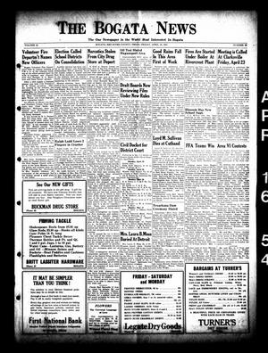Primary view of object titled 'The Bogata News (Bogata, Tex.), Vol. 42, No. 26, Ed. 1 Friday, April 16, 1954'.