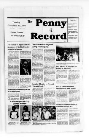 Primary view of The Penny Record (Bridge City, Tex.), Vol. 30, No. 27, Ed. 1 Tuesday, November 15, 1988