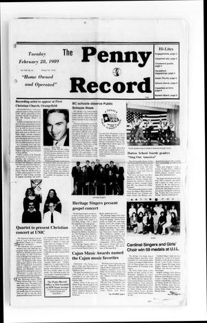 Primary view of object titled 'The Penny Record (Bridge City, Tex.), Vol. 30, No. 42, Ed. 1 Tuesday, February 28, 1989'.
