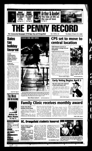 The Penny Record (Bridge City, Tex.), Vol. 38, No. 44, Ed. 1 Wednesday, March 29, 2000