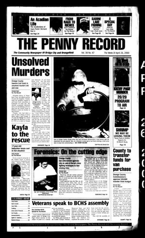 The Penny Record (Bridge City, Tex.), Vol. 38, No. 47, Ed. 1 Wednesday, April 26, 2000