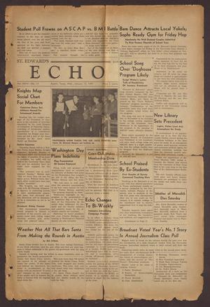 Primary view of object titled 'St. Edward's Echo (Austin, Tex.), Vol. 24, No. 13, Ed. 1 Wednesday, January 15, 1941'.