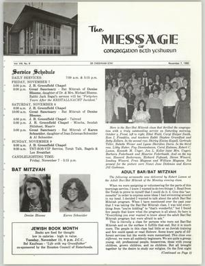 The Message, Volume 8, Number 9, November 1980
