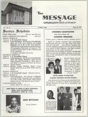 The Message, Volume 5, Number 27, March 1978