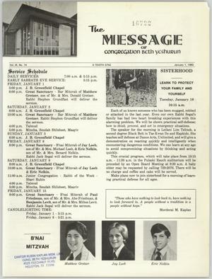 The Message, Volume 9, Number 14, January 1982