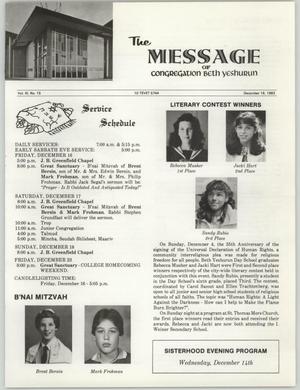 The Message, Volume 11, Number 15, December 1983