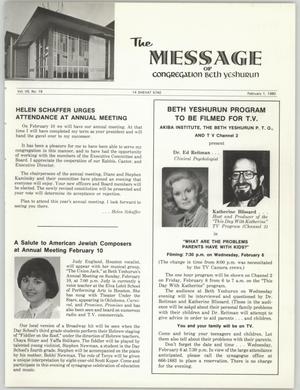 The Message, Volume 7, Number 19, February 1980