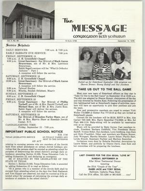 The Message, Volume 5, Number 46, September 1978