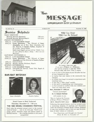 The Message, Volume 8, Number 10, November 1980