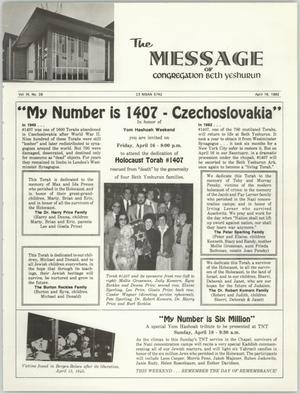 The Message, Volume 9, Number 28, April 1982