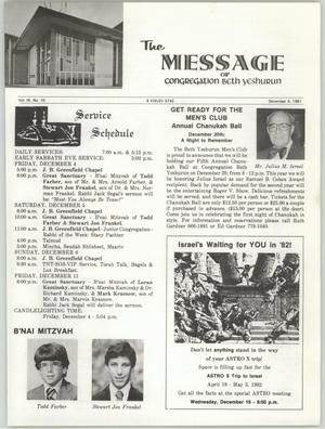 The Message, Volume 9, Number 10, December 1981