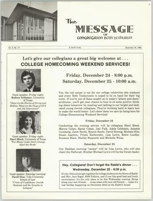 The Message, Volume 10, Number 14, December 1982