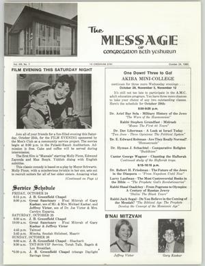 The Message, Volume 8, Number 7, October 1980