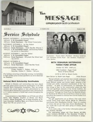 The Message, Volume 7, Number 2, October 1979