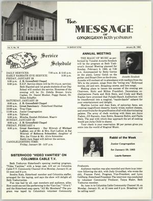 The Message, Volume 10, Number 18, January 1983