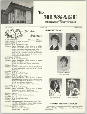 The Message, Volume 9, Number 37, June 1982
