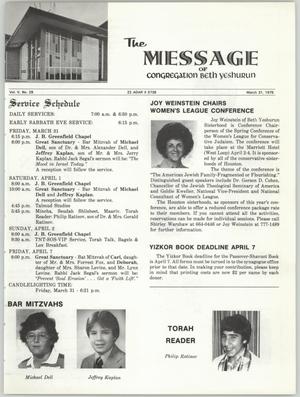 The Message, Volume 5, Number 27, March 1978