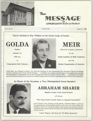 The Message, Volume 6, Number 15, January 1979
