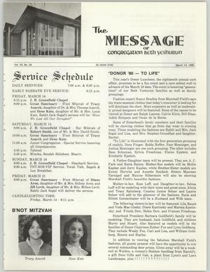 The Message, Volume 7, Number 25, March 1980