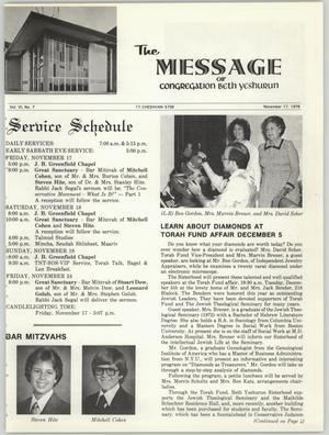 Primary view of object titled 'The Message, Volume 6, Number 7, November 1978'.