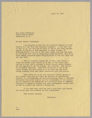 [Letter from I. H. Kempner to Ralph Yarborough, April 20, 1959]