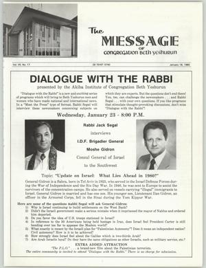 The Message, Volume 7, Number 17, January 1980