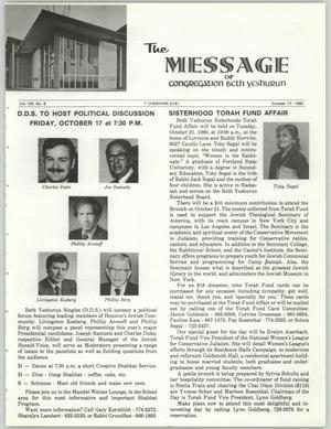 The Message, Volume 8, Number 6, October 1980