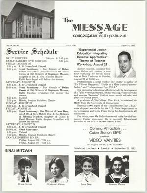 The Message, Volume 9, Number 41, August 1982