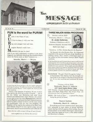 The Message, Volume 7, Number 23, February 1980