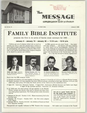 The Message, Volume 7, Number 15, January 1980