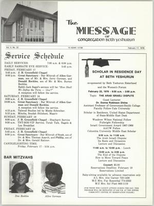 The Message, Volume 5, Number 22, February 1978
