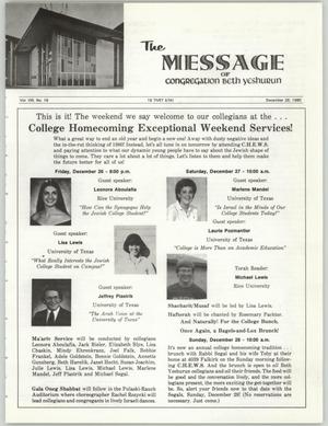 The Message, Volume 8, Number 16, December 1980
