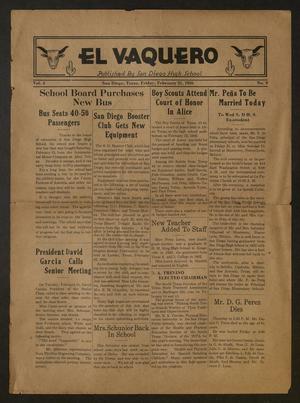 El Vaquero (San Diego, Tex.), Vol. 4, No. 9, Ed. 1 Friday, February 21, 1936