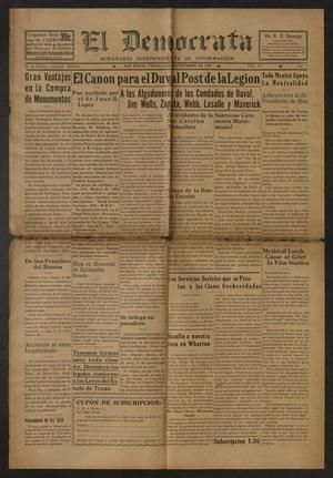 El Democrata (San Diego, Tex.), Vol. 4, No. 7, Ed. 1 Friday, September 8, 1939