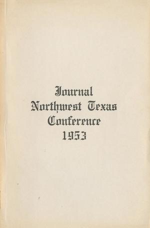 Primary view of object titled 'Journal of the Northwest Texas Annual Conference, the Methodist Church: 1953'.