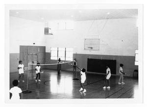 Primary view of object titled '[Physical Education Class - Badminton]'.