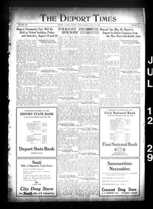 The Deport Times (Deport, Tex.), Vol. 21, No. 23, Ed. 1 Friday, July 12, 1929