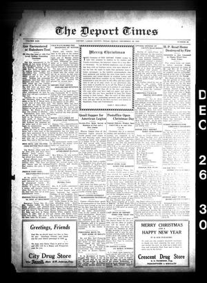 The Deport Times (Deport, Tex.), Vol. 22, No. 46, Ed. 1 Friday, December 26, 1930