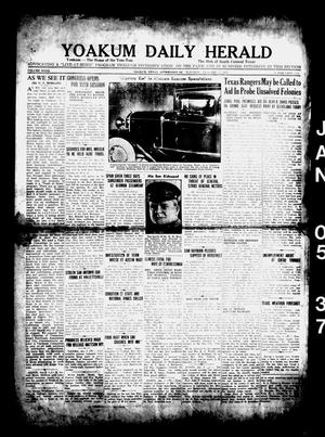 Primary view of object titled 'Yoakum Daily Herald (Yoakum, Tex.), Vol. 40, No. 231, Ed. 1 Tuesday, January 5, 1937'.