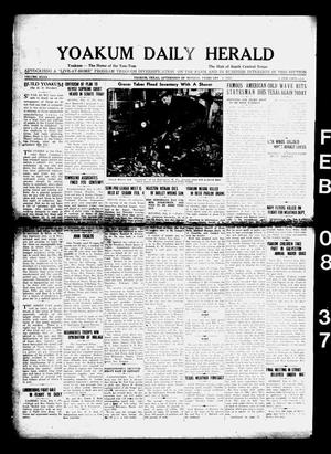 Primary view of object titled 'Yoakum Daily Herald (Yoakum, Tex.), Vol. 40, No. 258, Ed. 1 Monday, February 8, 1937'.