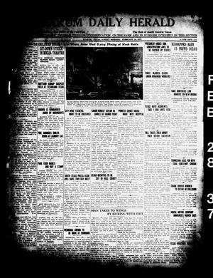 Primary view of object titled 'Yoakum Daily Herald (Yoakum, Tex.), Vol. 40, No. 274, Ed. 1 Sunday, February 28, 1937'.