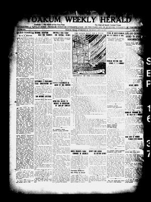 Primary view of object titled 'Yoakum Weekly Herald (Yoakum, Tex.), Vol. 41, No. [24], Ed. 1 Thursday, September 16, 1937'.