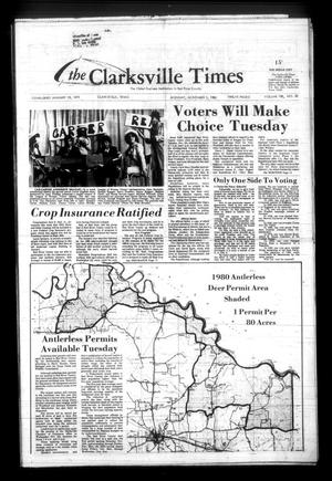 The Clarksville Times (Clarksville, Tex.), Vol. 108, No. 83, Ed. 1 Monday, November 3, 1980