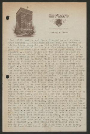 Primary view of object titled '[Letter from Cornelia Yerkes, October 6, 1944]'.