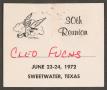 Thumbnail image of item number 1 in: '[Cleo Fuchs Name Card for WASP 30th Reunion]'.