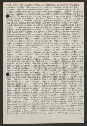 Primary view of object titled '[Letter from Cornelia Yerkes, May 28, 1944]'.